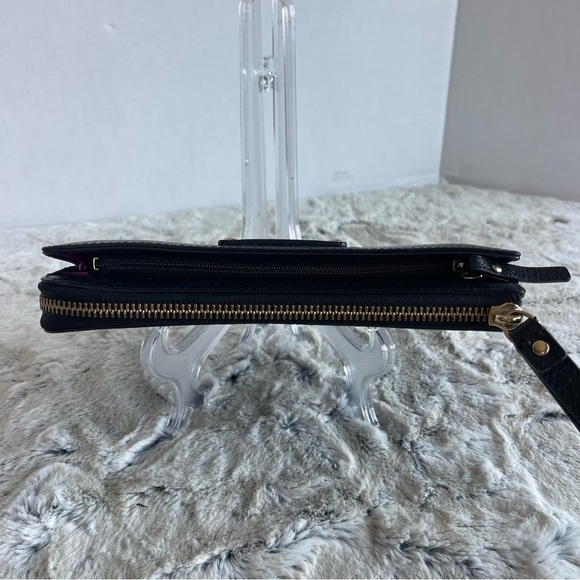 Kate Spade Black Leather Wallet Wristlet - Picture 8 of 16
